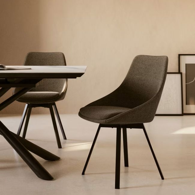 Draaistoel JENNA - Donkergrijs