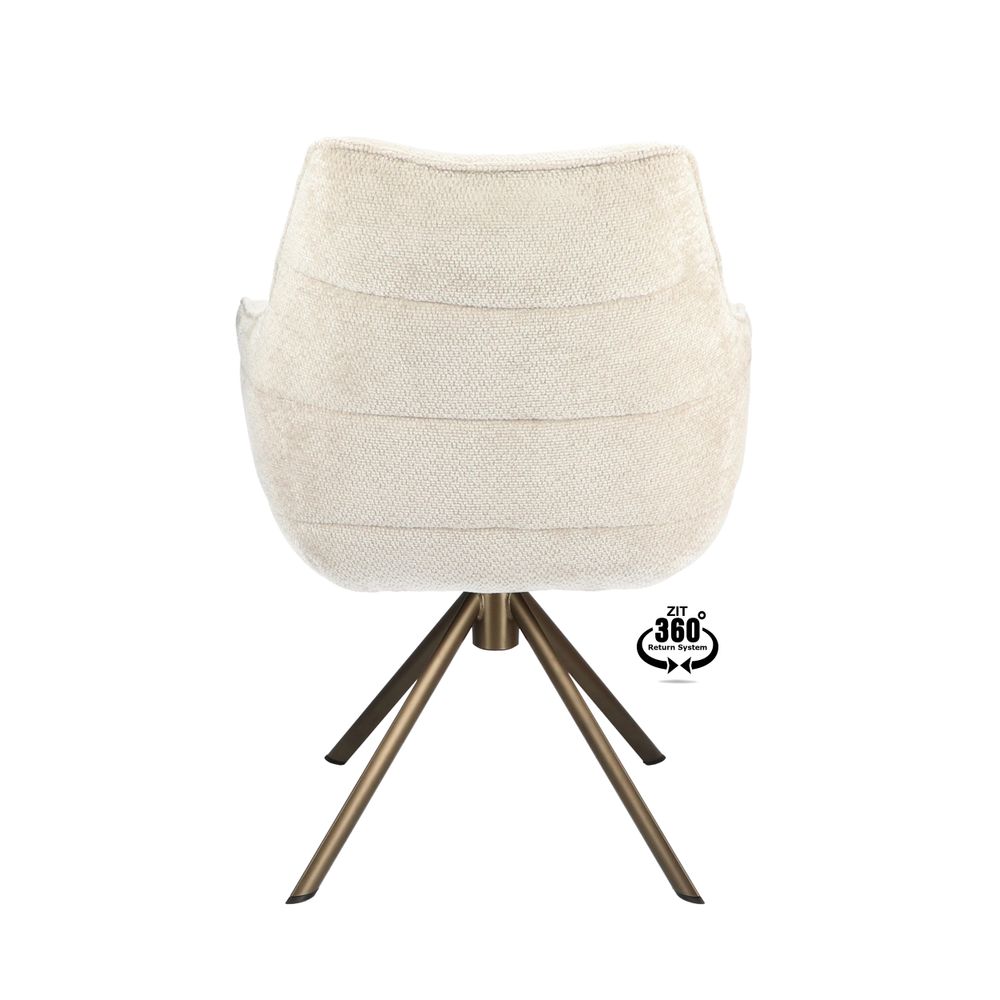 Draaibare armstoel MARO - Crème XLC-34-0000003