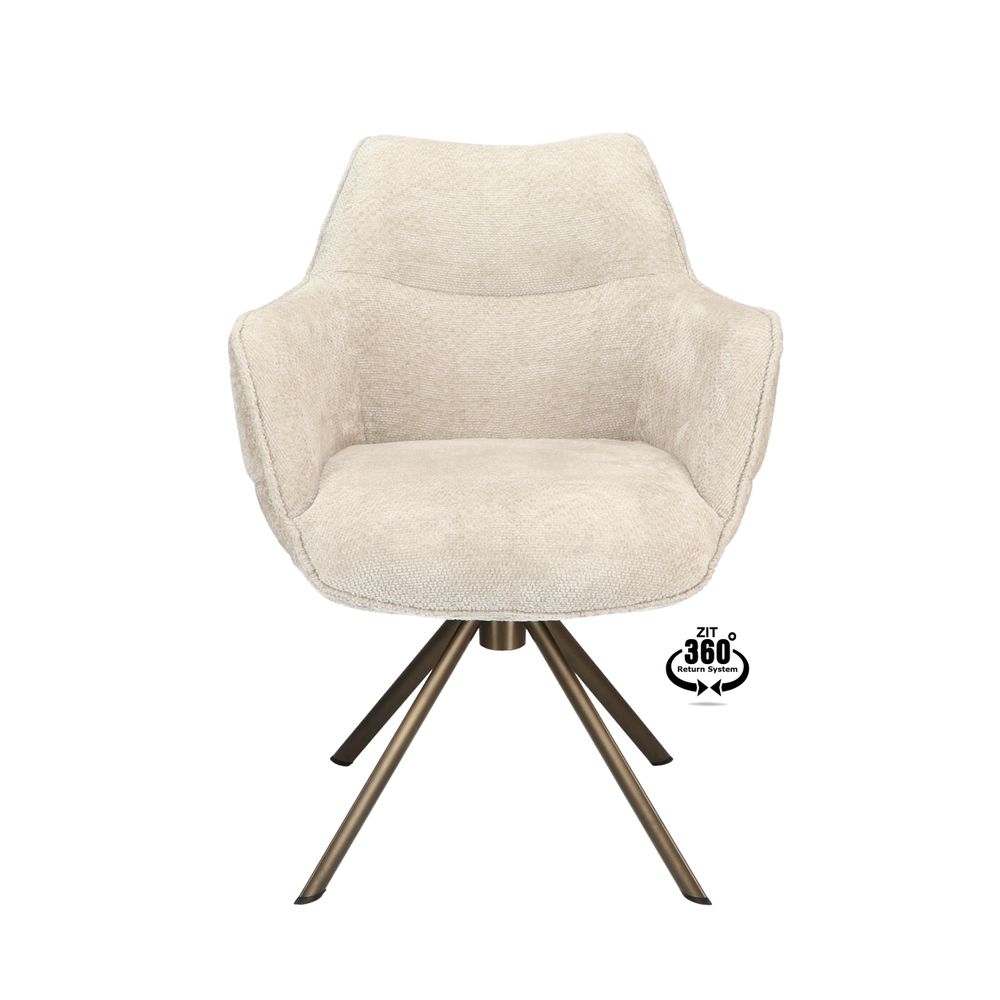 Draaibare armstoel MARO - Crème XLC-34-0000003