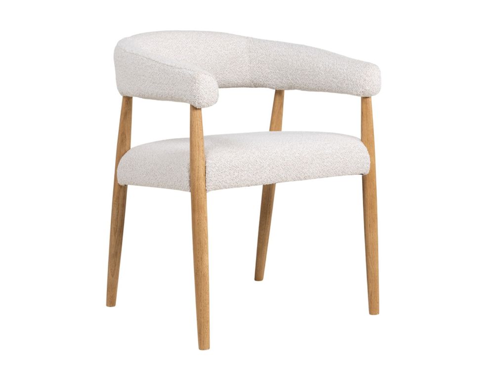 Armstoel AMOR - Mustard/Naturel hout DEZ-73-0000001