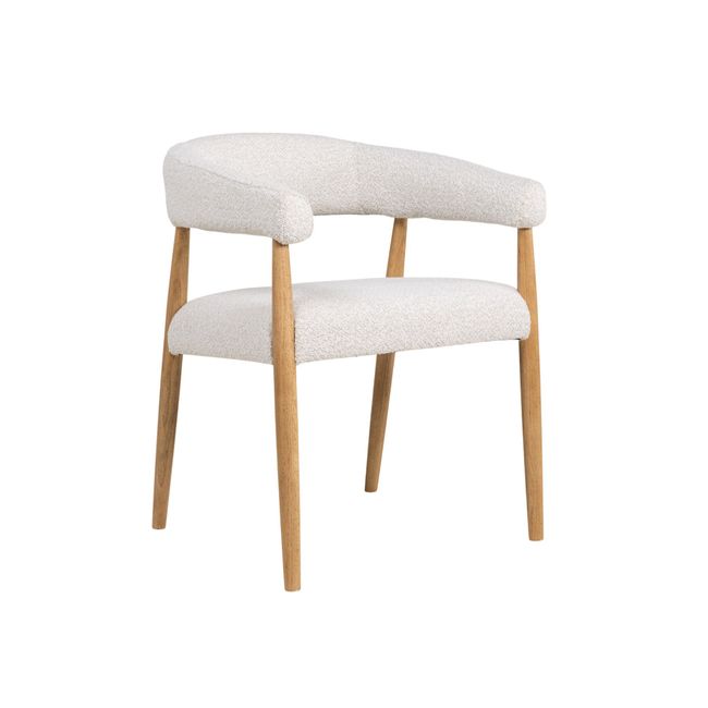 Armstoel AMOR - Mustard/Naturel hout