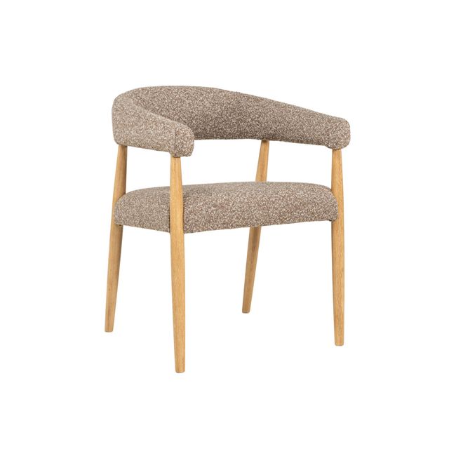 Armstoel AMOR - Mustard/Naturel hout