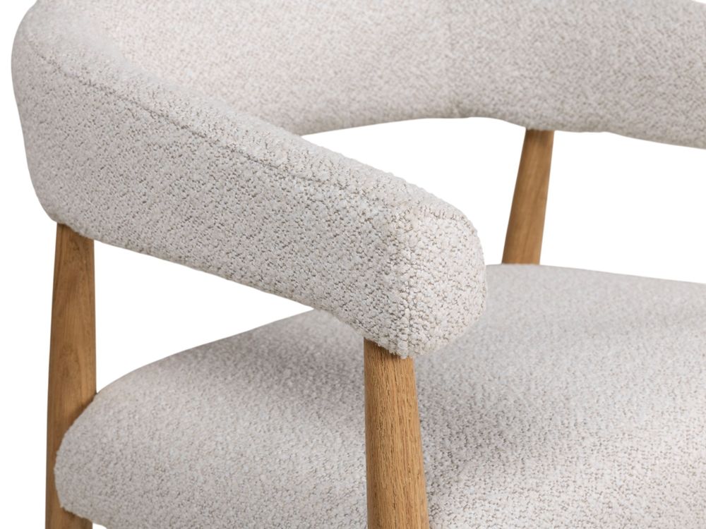 Armstoel AMOR - Mustard/Naturel hout DEZ-73-0000001