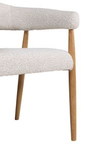 Armstoel AMOR - Mustard/Naturel hout DEZ-73-0000001