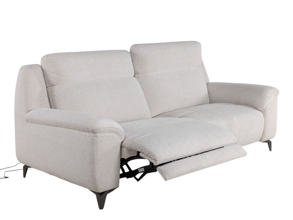 3-zit met 2 elektr. relaxen KAMIEL - Ecru HIM-50-000006-S-SE