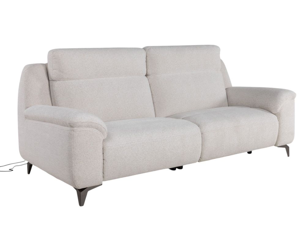 3-zit met 2 elektr. relaxen KAMIEL - Ecru HIM-50-000006-S-SE