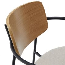 Stoel MAUREEN - Walnootfineer / Grijs KAV CC6028KY12