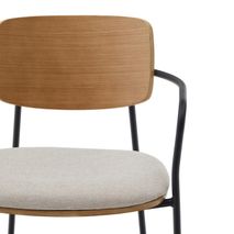 Stoel MAUREEN - Walnootfineer / Grijs KAV CC6028KY12