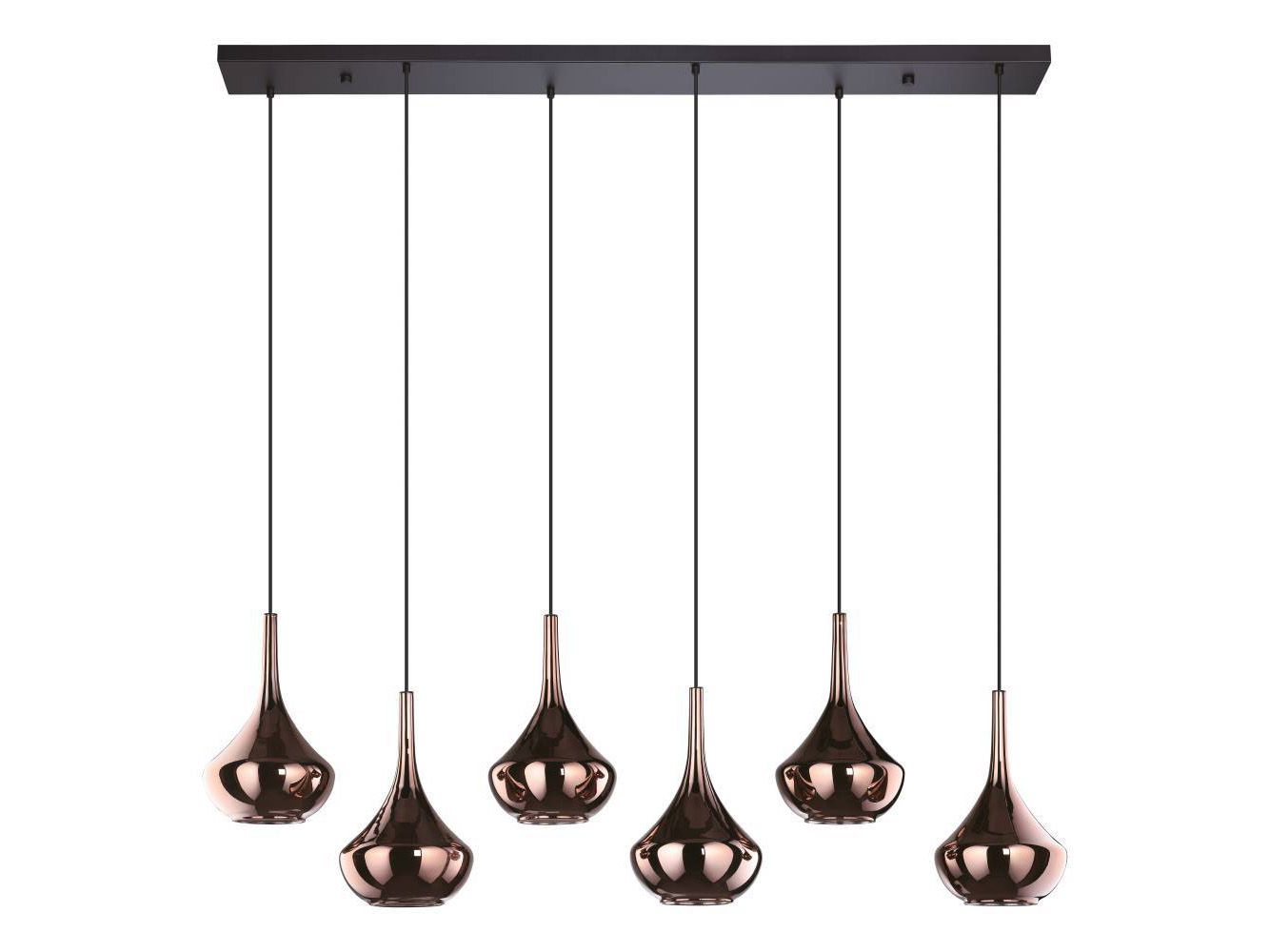 Hanglamp ALMOSTER - Koper/Glas gestoomd