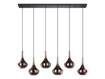 Hanglamp ALMOSTER - Koper/Glas gestoomd EGL 390441