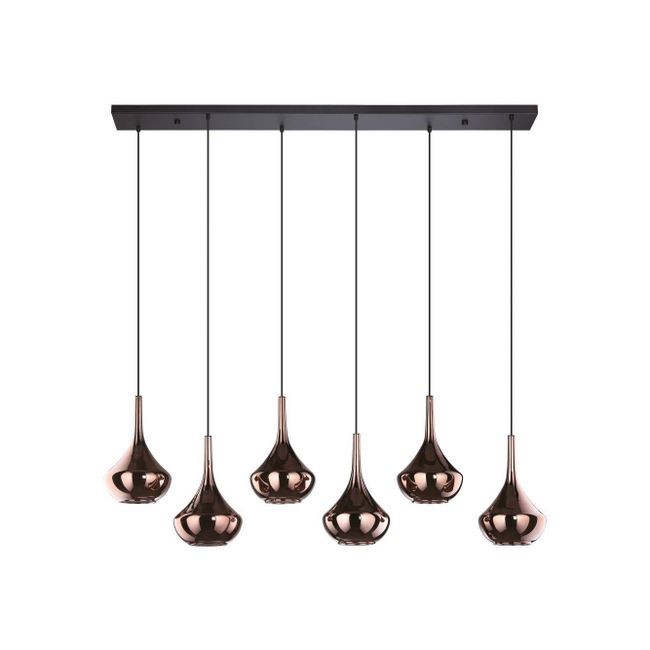 Hanglamp ALMOSTER - Koper/Glas gestoomd