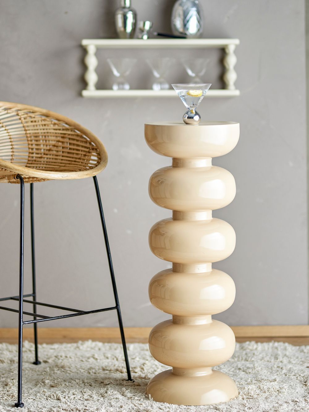 Bijzettafel ALBA - Bruin metaal BLM 82065112