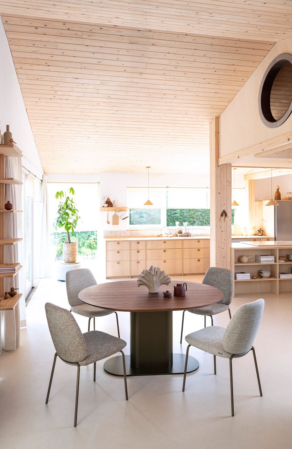 Eetkamertafel BRIANZA - Walnoot / Steel Brown XOO 52452-STB