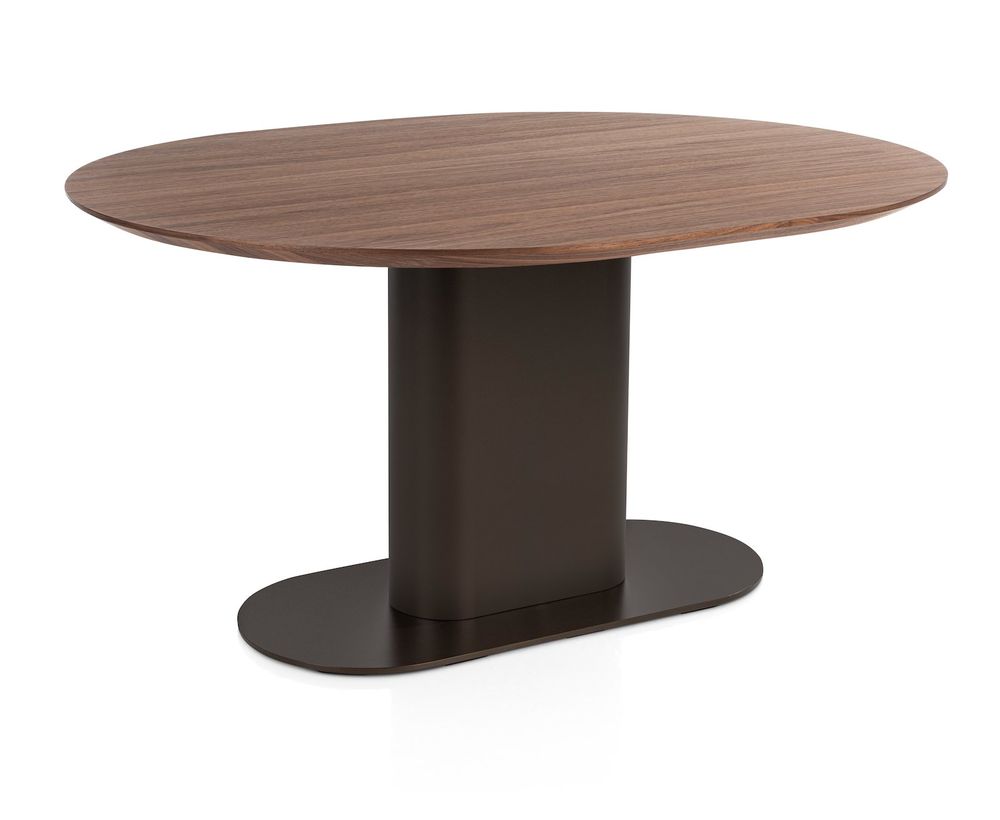 Eetkamertafel BRIANZA - Walnoot / Steel Brown XOO 52452-STB