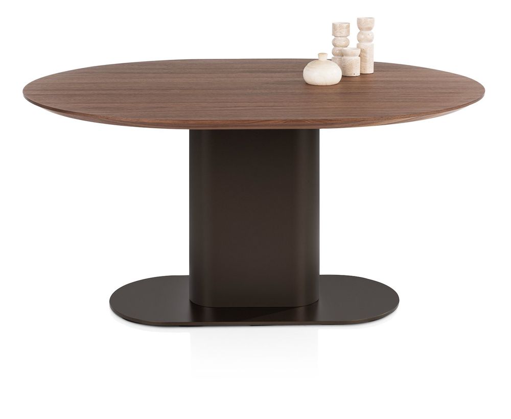 Eetkamertafel BRIANZA - Walnoot / Steel Brown XOO 52452-STB