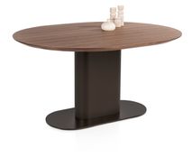 Eetkamertafel BRIANZA - Walnoot / Steel Brown XOO 52452-STB