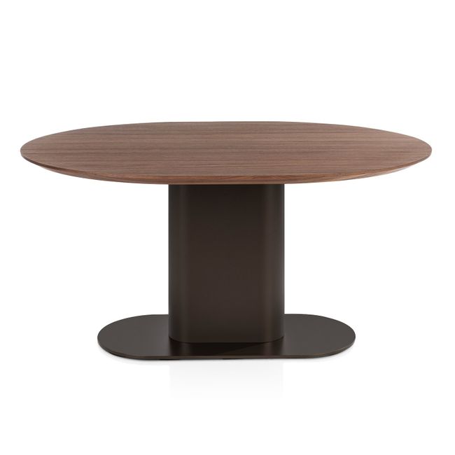 Eetkamertafel BRIANZA - Walnoot / Steel Brown