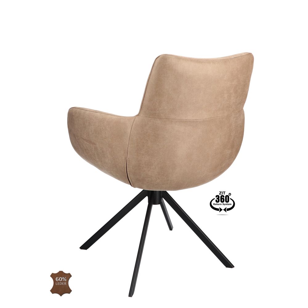 Draaibare armstoel SWAY - Leder Lever XLC-39-0000002