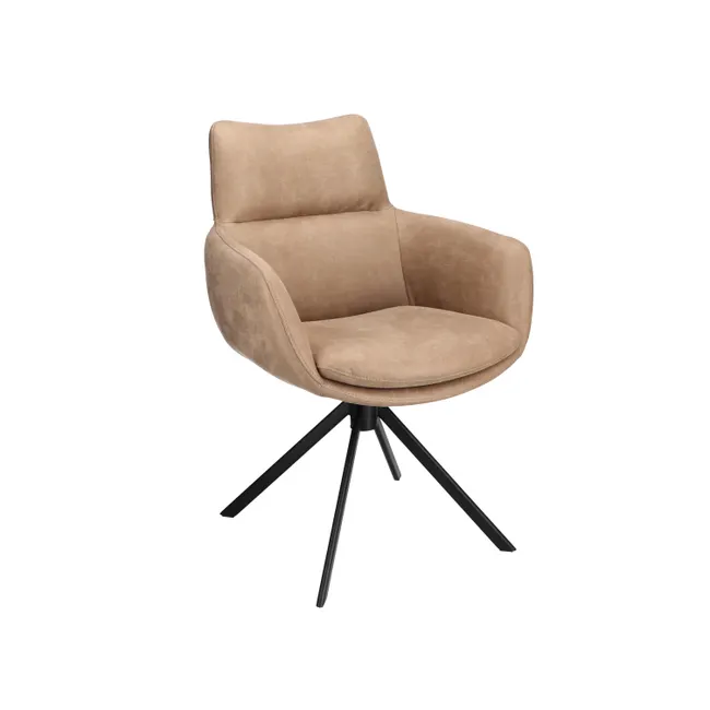 Draaibare armstoel SWAY - Leder Lever
