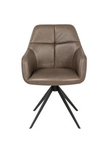Draaibare armstoel TERANO - Bruin leder MED-43-000004-B402