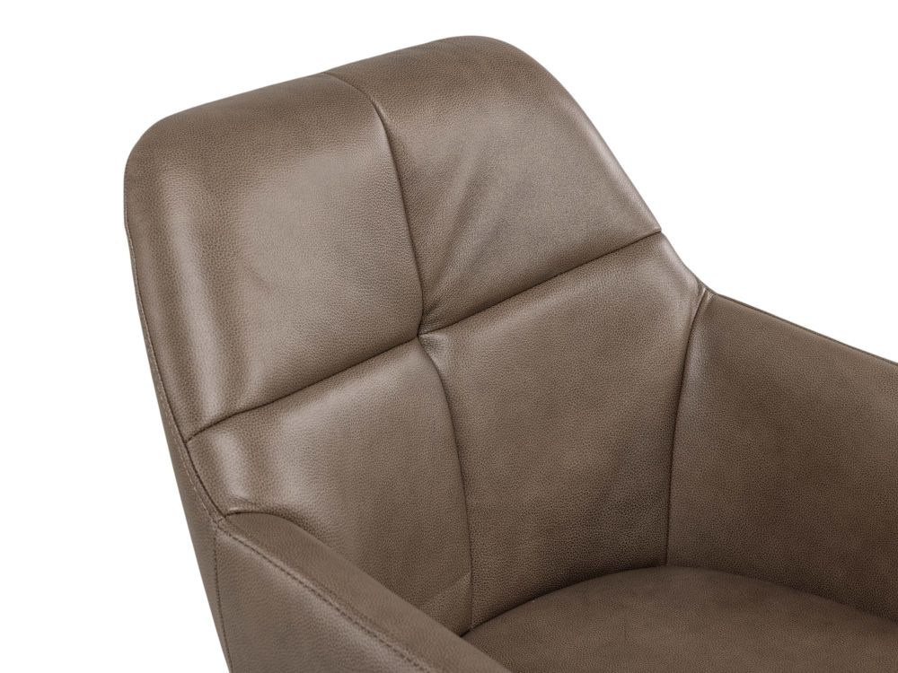 Draaibare armstoel TERANO - Bruin leder MED-43-000004-B402