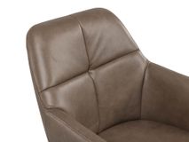 Draaibare armstoel TERANO - Bruin leder MED-43-000004-B402