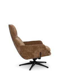 Fauteuil + voetbank MARINELLA - Teddy Brown C-THC-36-FAUT1