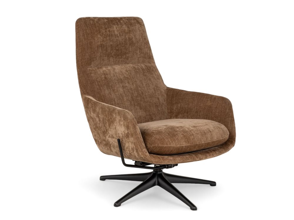 Fauteuil + voetbank MARINELLA - Teddy Brown C-THC-36-FAUT1