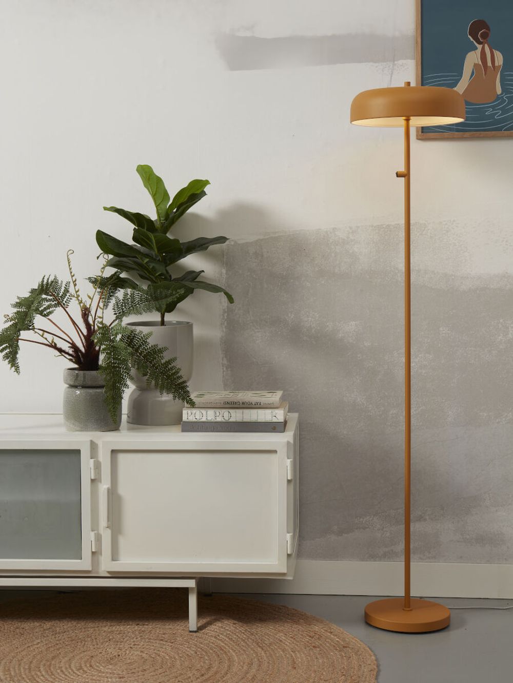 Vloerlamp PORTO - Mosterd IAR PORTO-F-M