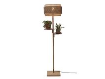 Vloerlamp BHUTAN - Bamboe/Zwart IAR BHUTAN-F-FL-N-4025-BN