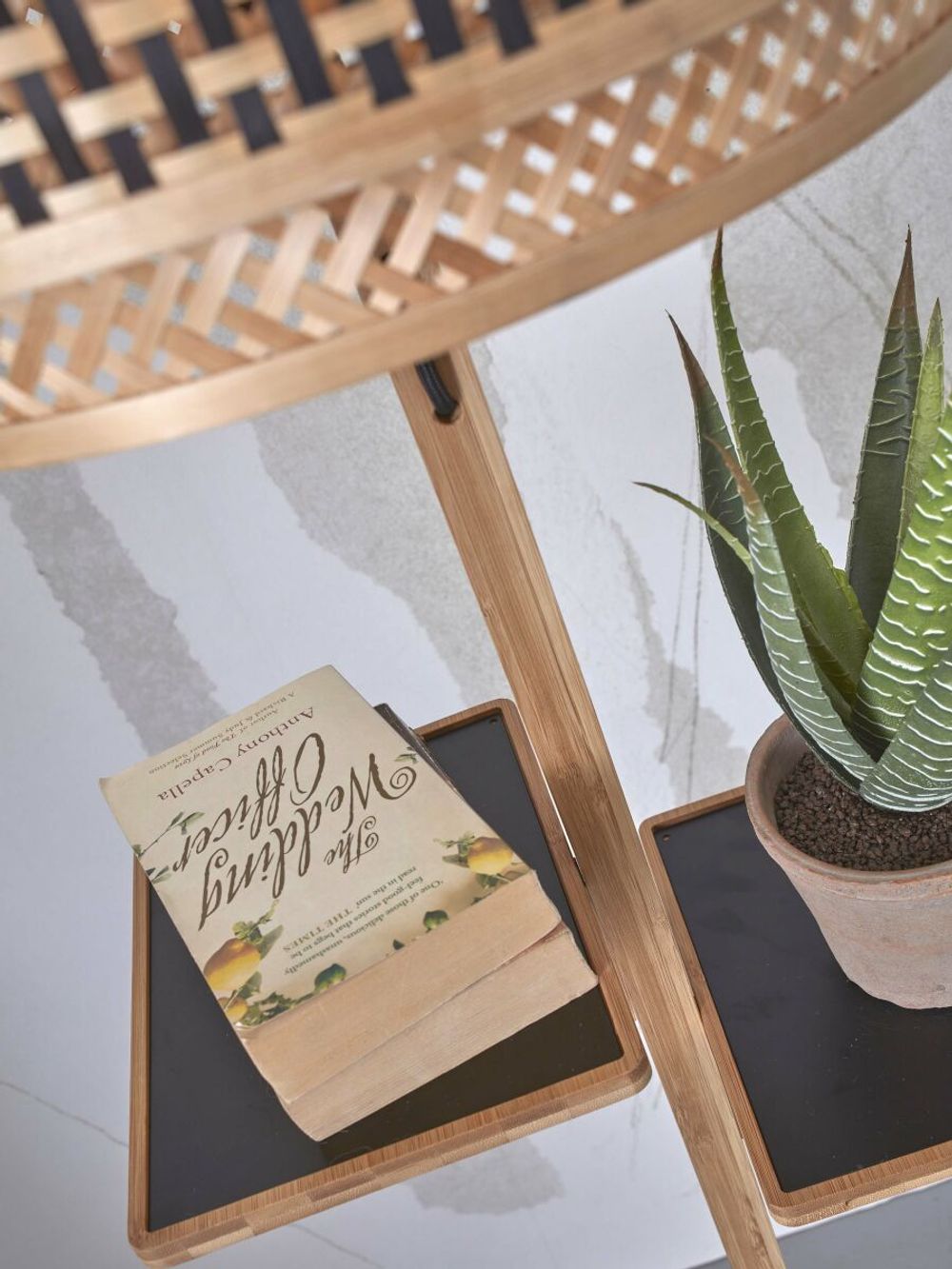 Vloerlamp BHUTAN - Bamboe/Zwart IAR BHUTAN-F-FL-N-4025-BN