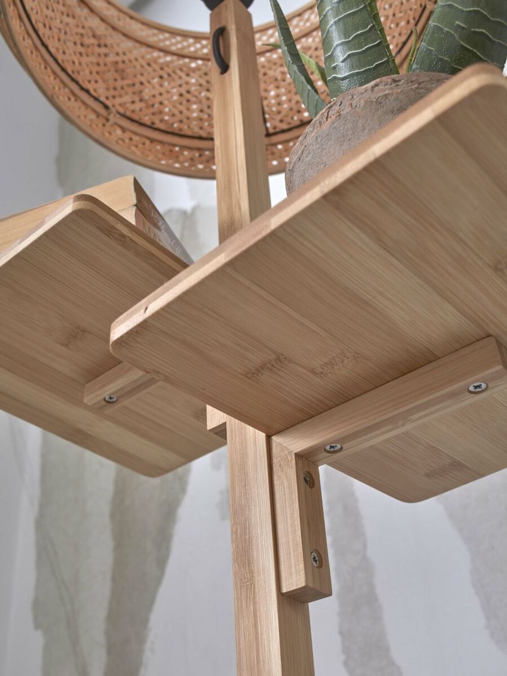 Vloerlamp BHUTAN - Bamboe/Zwart IAR BHUTAN-F-FL-N-4025-BN