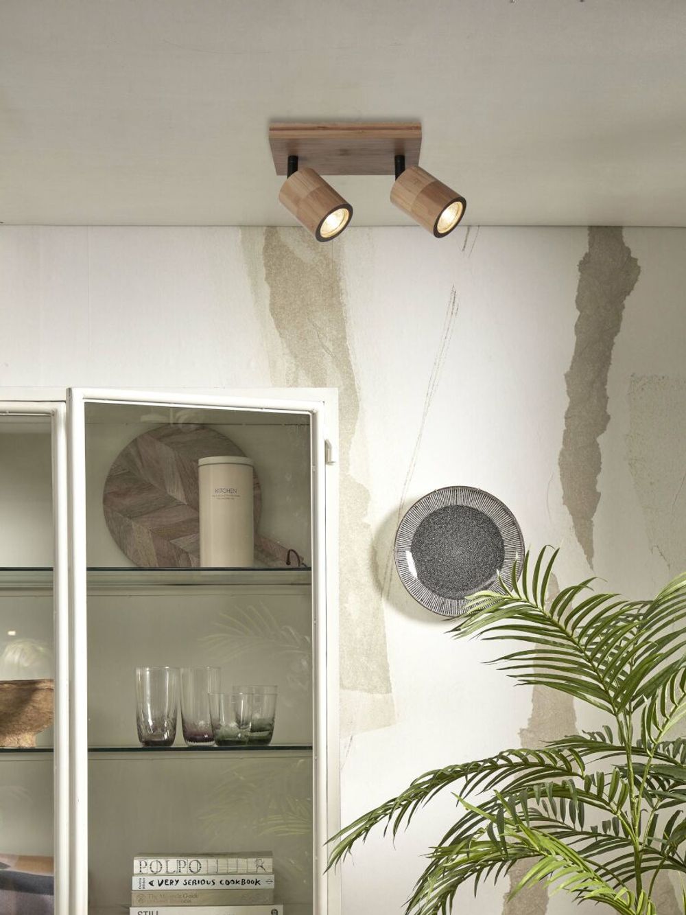 Plafondspot 2x JAVA - Naturel bamboe IAR JAVA-CS2-N