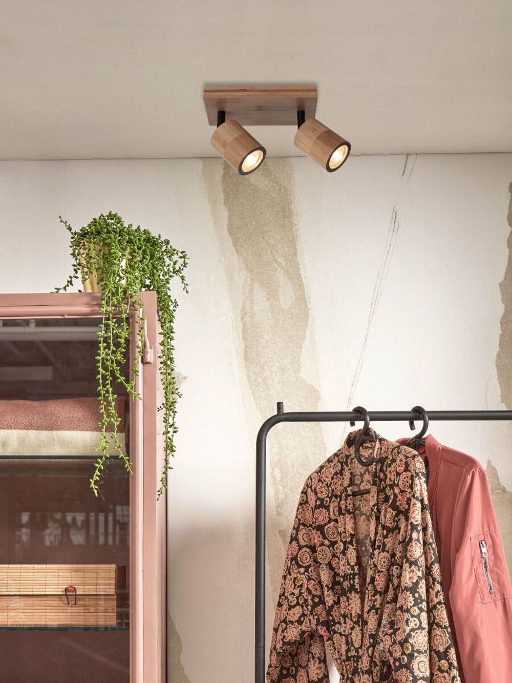 Plafondspot 2x JAVA - Naturel bamboe IAR JAVA-CS2-N