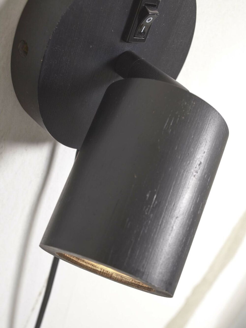 Wandspot JAVA - Zwart bamboe IAR JAVA-WS1-B