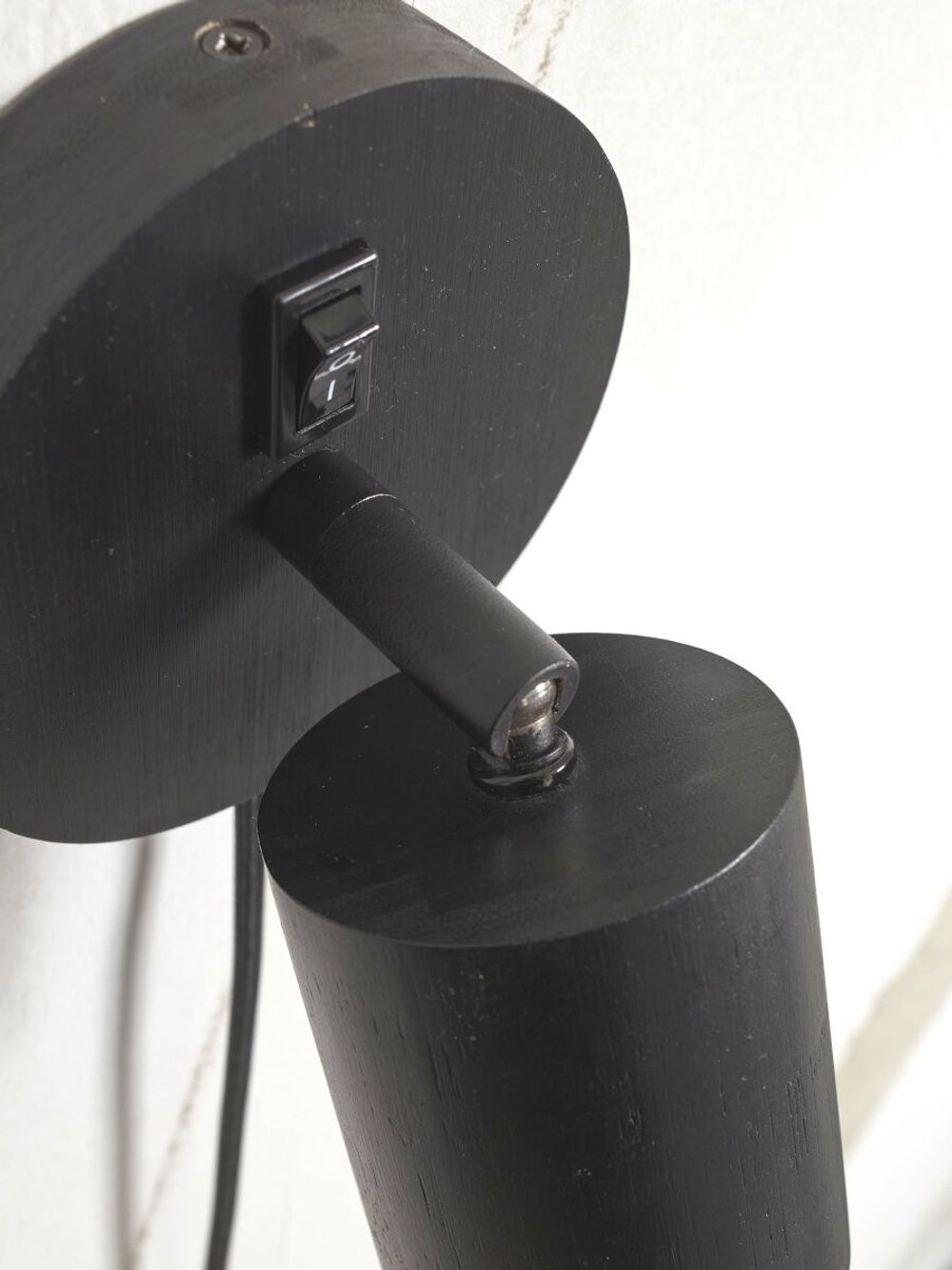 Wandspot JAVA - Zwart bamboe IAR JAVA-WS1-B