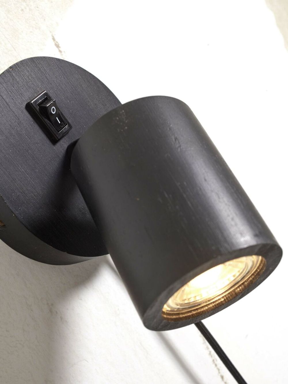 Wandspot JAVA - Zwart bamboe IAR JAVA-WS1-B