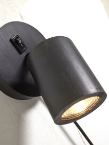 Wandspot JAVA - Zwart bamboe IAR JAVA-WS1-B