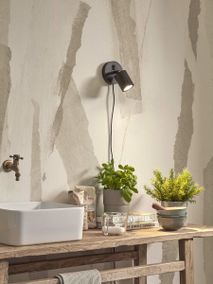 Wandspot JAVA - Zwart bamboe IAR JAVA-WS1-B