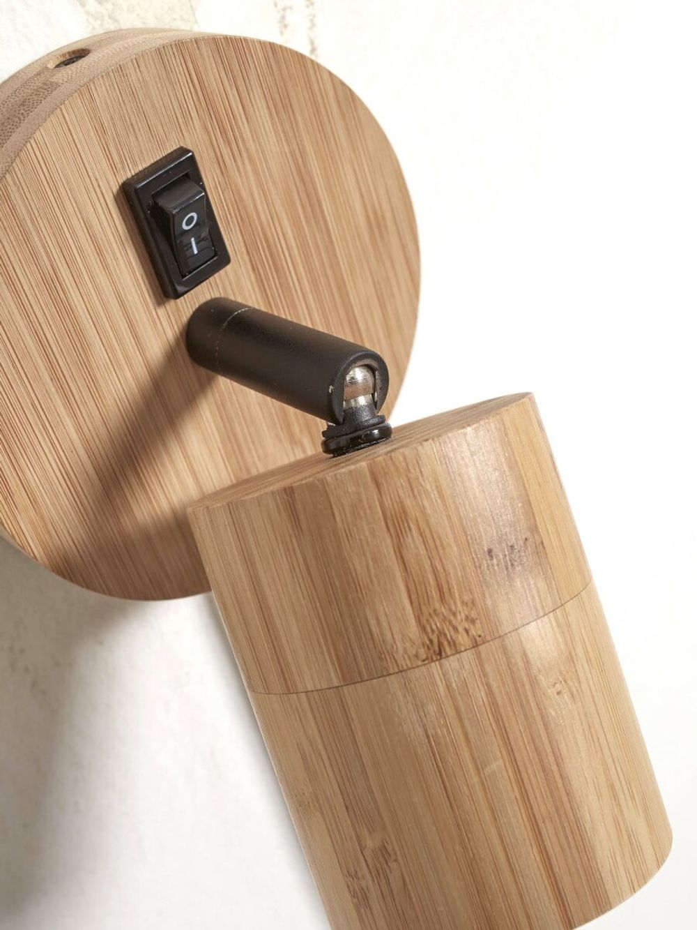 Wandspot JAVA - Zwart bamboe IAR JAVA-WS1-N