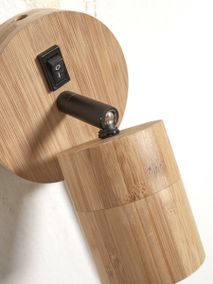 Wandspot JAVA - Zwart bamboe IAR JAVA-WS1-N