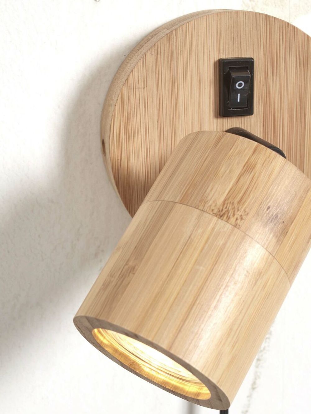 Wandspot JAVA - Zwart bamboe IAR JAVA-WS1-N