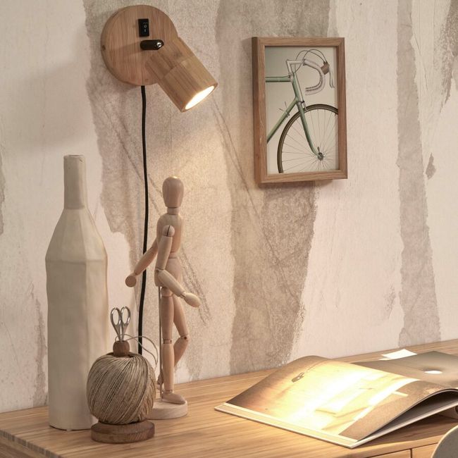 Wandspot JAVA - Zwart bamboe