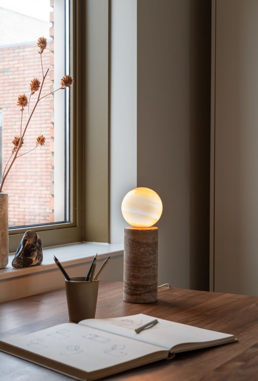 Tafellamp TIVOLI - Zand/Travertijn IAR TIVT030SA