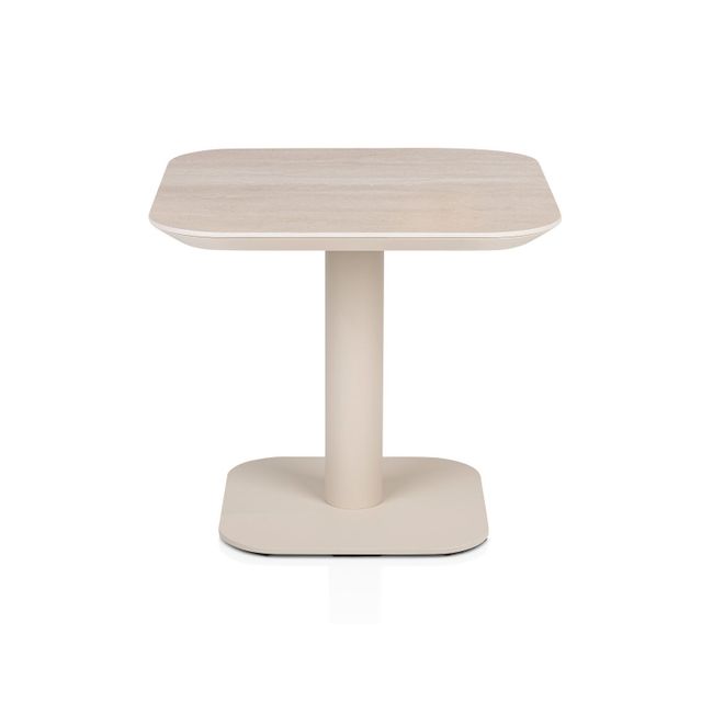 Salontafel 50 x 50 cm - keramiek blad Travertin