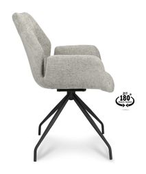 Draaibare armstoel VALLEY - Lichtgrijs XLC-35-0000001