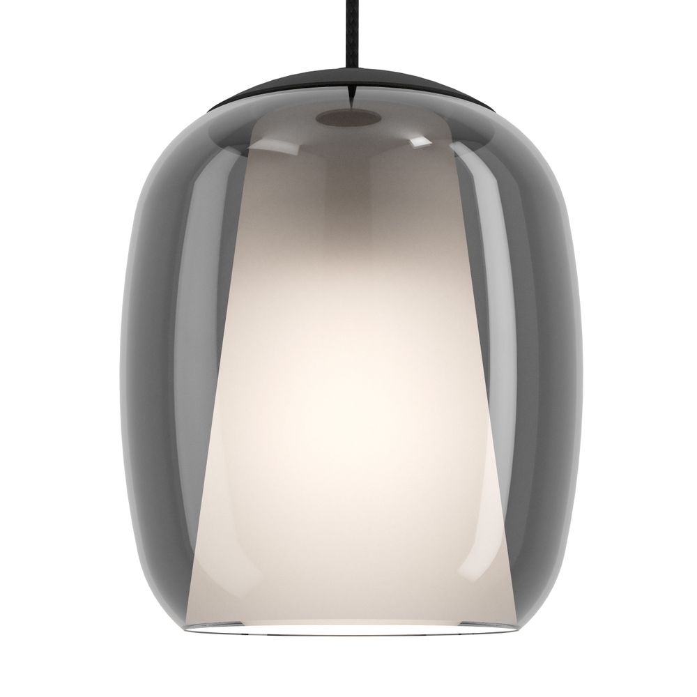 Hanglamp CIAMPINO - Zwart staal/Glas gestoomd EGL 901193