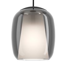 Hanglamp CIAMPINO - Zwart staal/Glas gestoomd EGL 901193