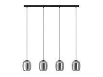 Hanglamp CIAMPINO - Zwart staal/Glas gestoomd EGL 901193