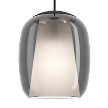 Hanglamp rond CIAMPINO - Zwart staal/Glas gestoomd EGL 901194